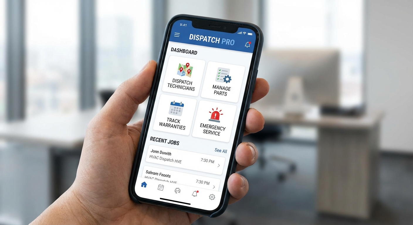 HVAC Dispatch app preview